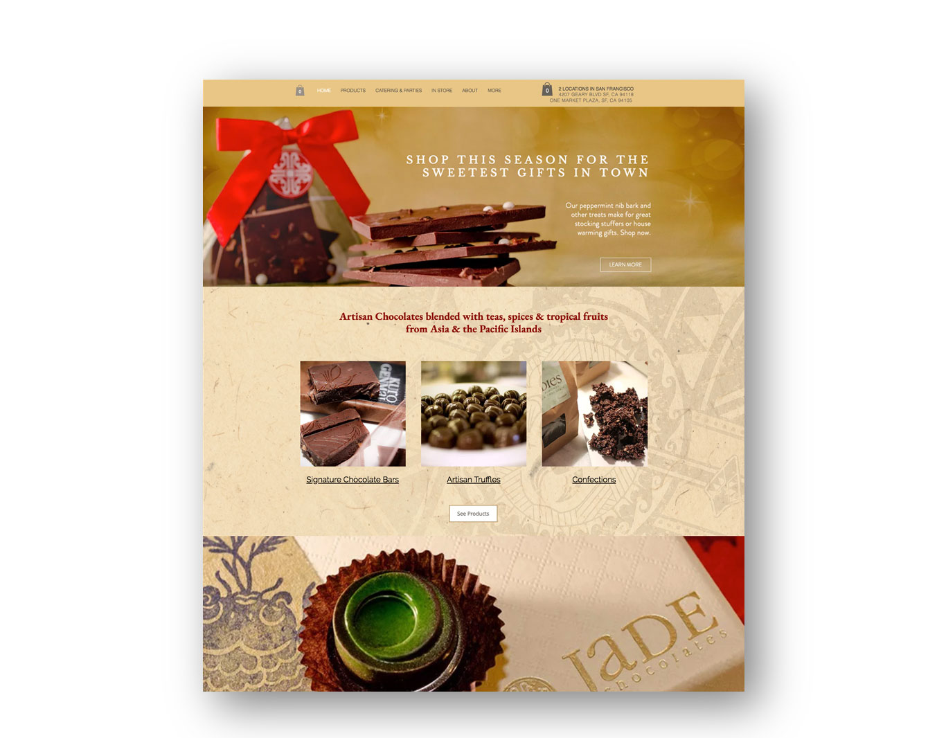 Web Banners- Jade Chocolates